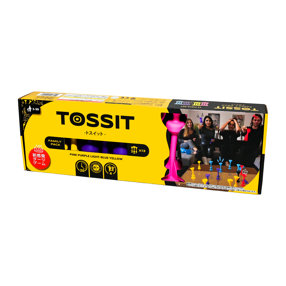 TOSSIT　ファミリーパック　ピンク パープル ライトブルー イエロー